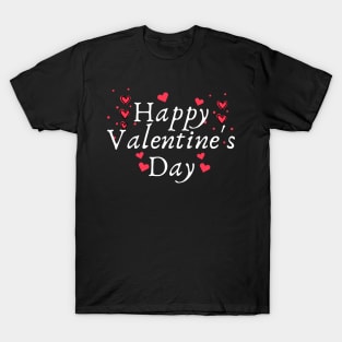 Happy Valentine's Day Love Hearts T-Shirt
